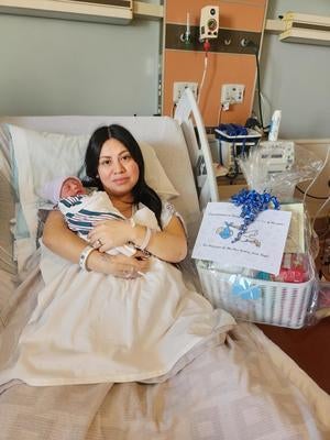 Mother and son at MacNeal Hospital