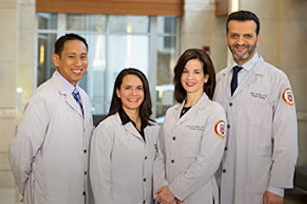 Doctors gathering during work