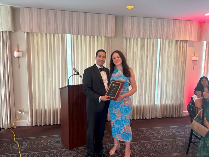 receiving award