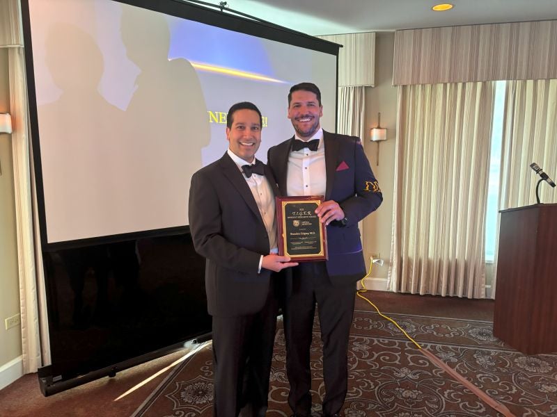 receiving award