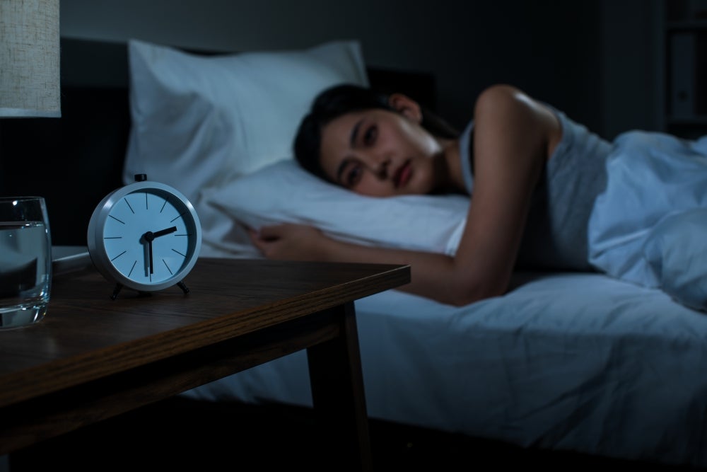 Woman unable sleep in the early hours of the morning