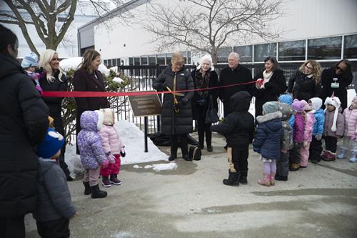 The center's ribbon-cutting ceremony