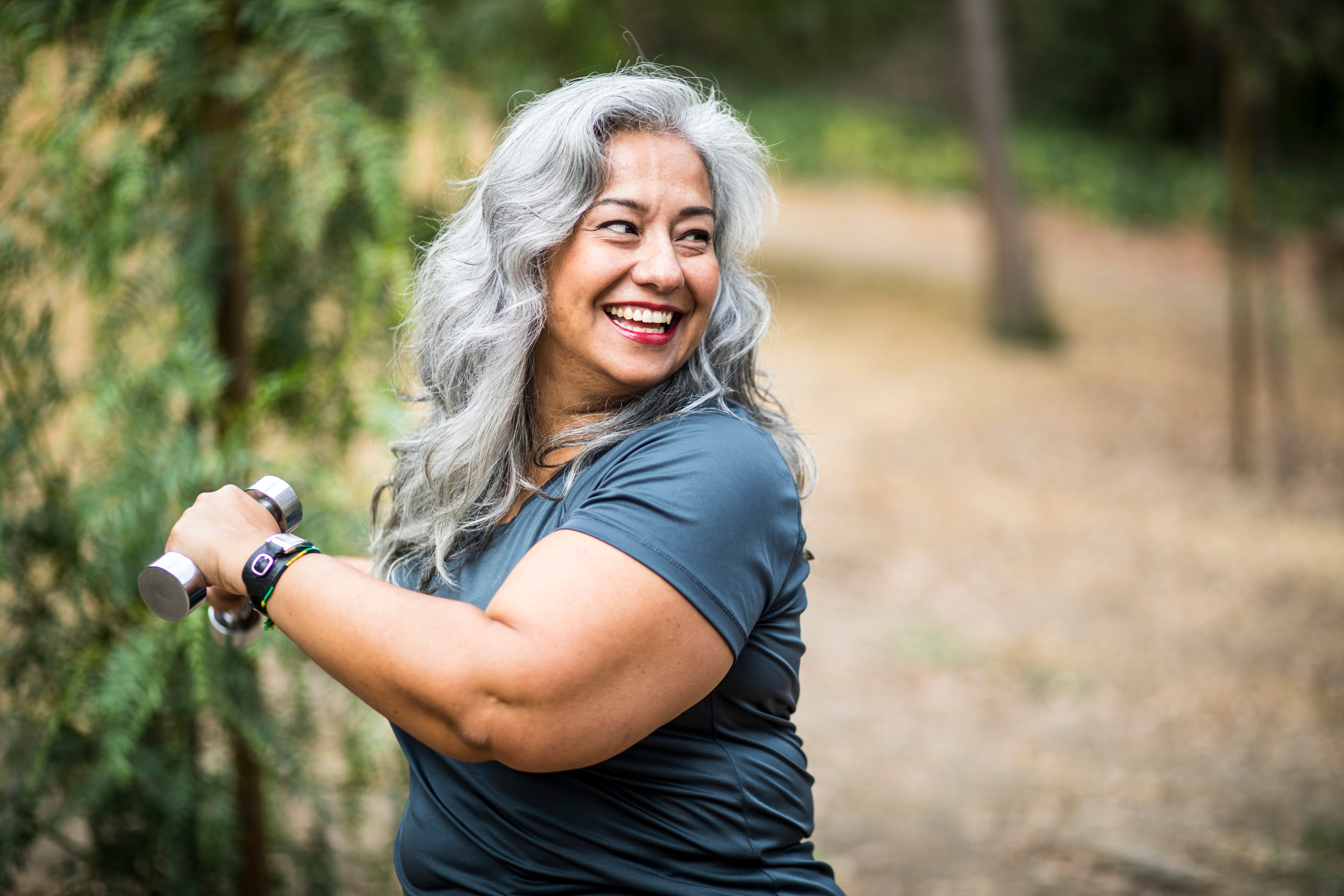 A woman enjoying some exercise after a successful gastric bypass treatment