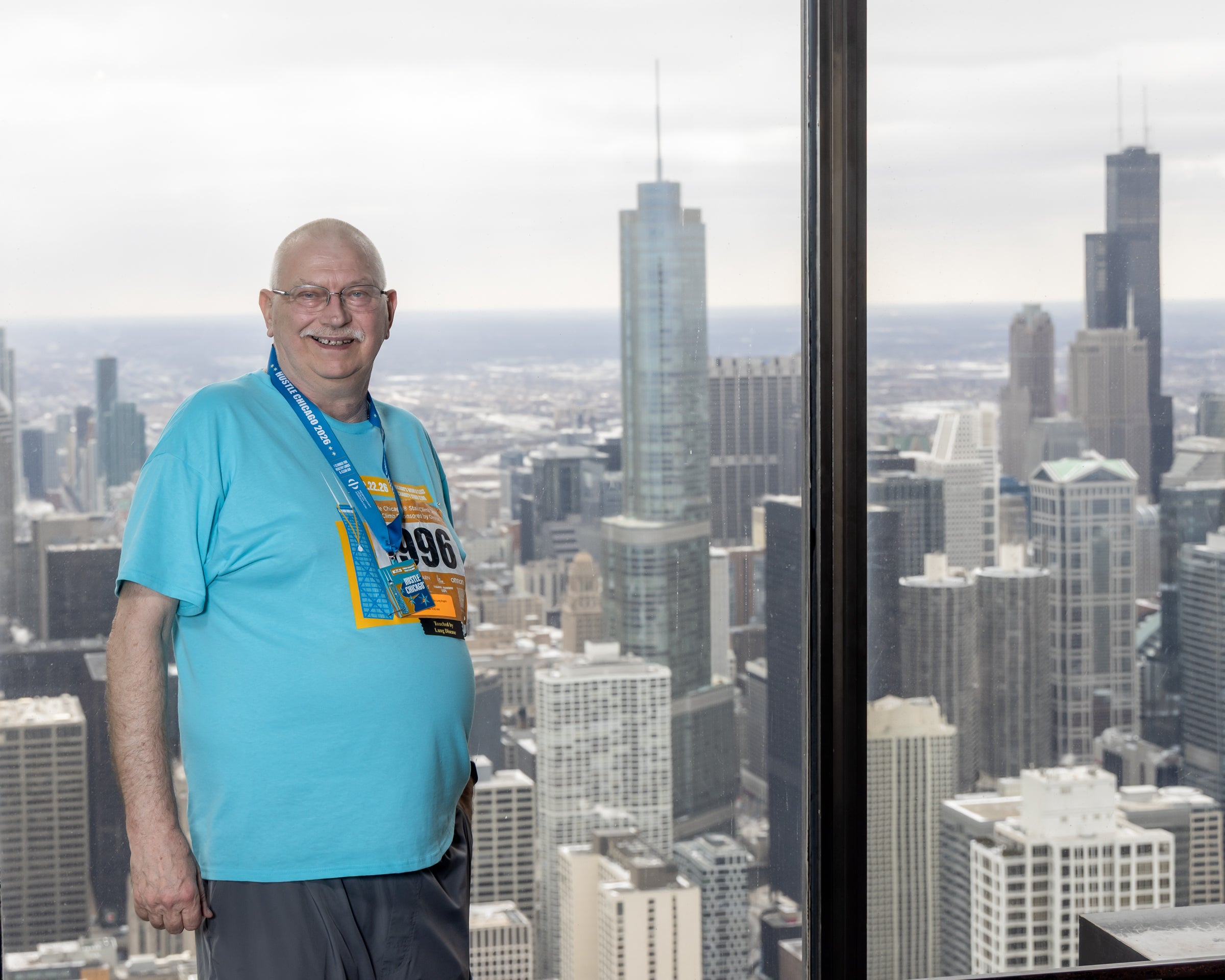 Mark participates in Hustle Chicago Stair Climb each year