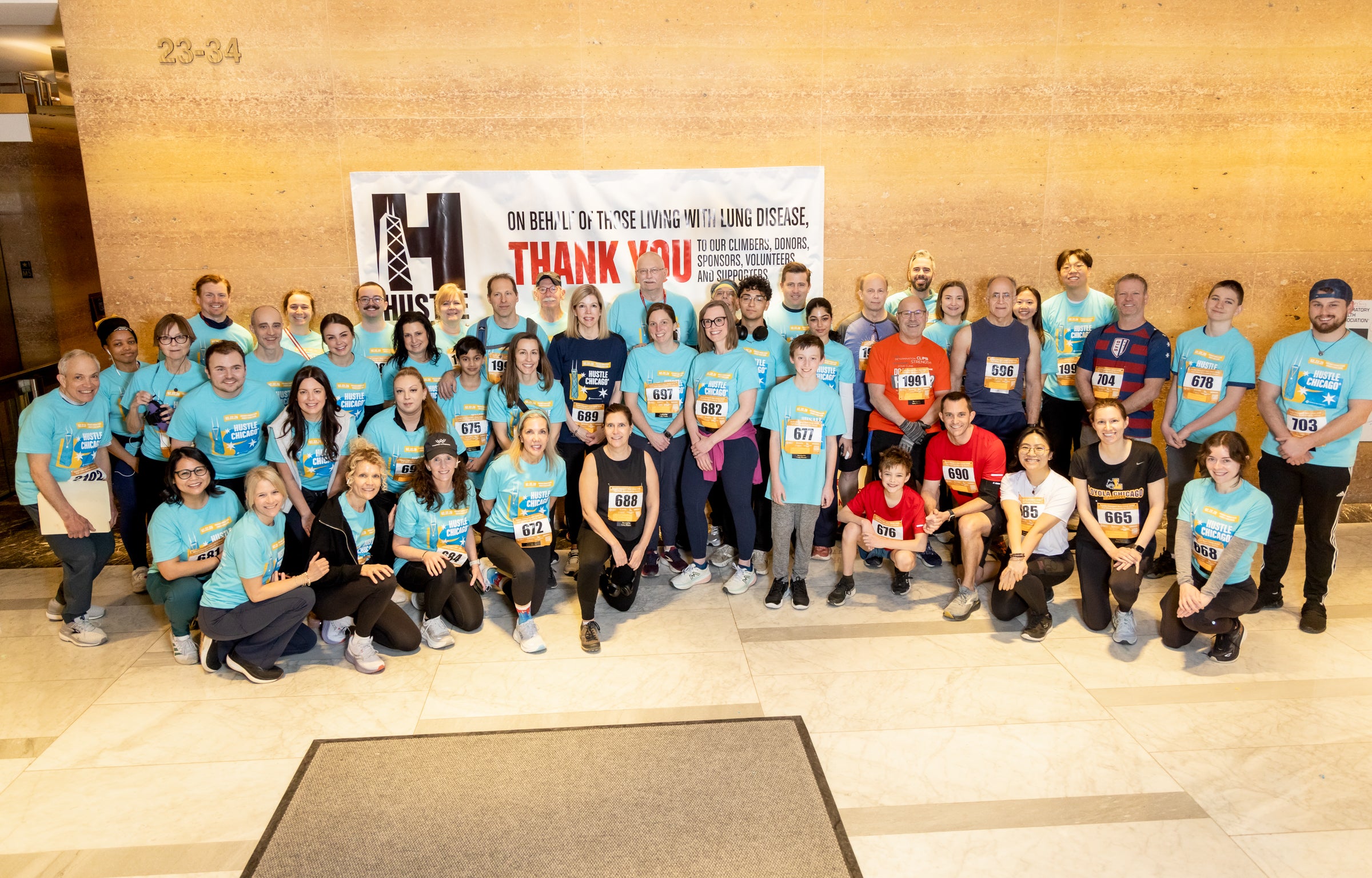 Team Loyola completes the 94-floor journey