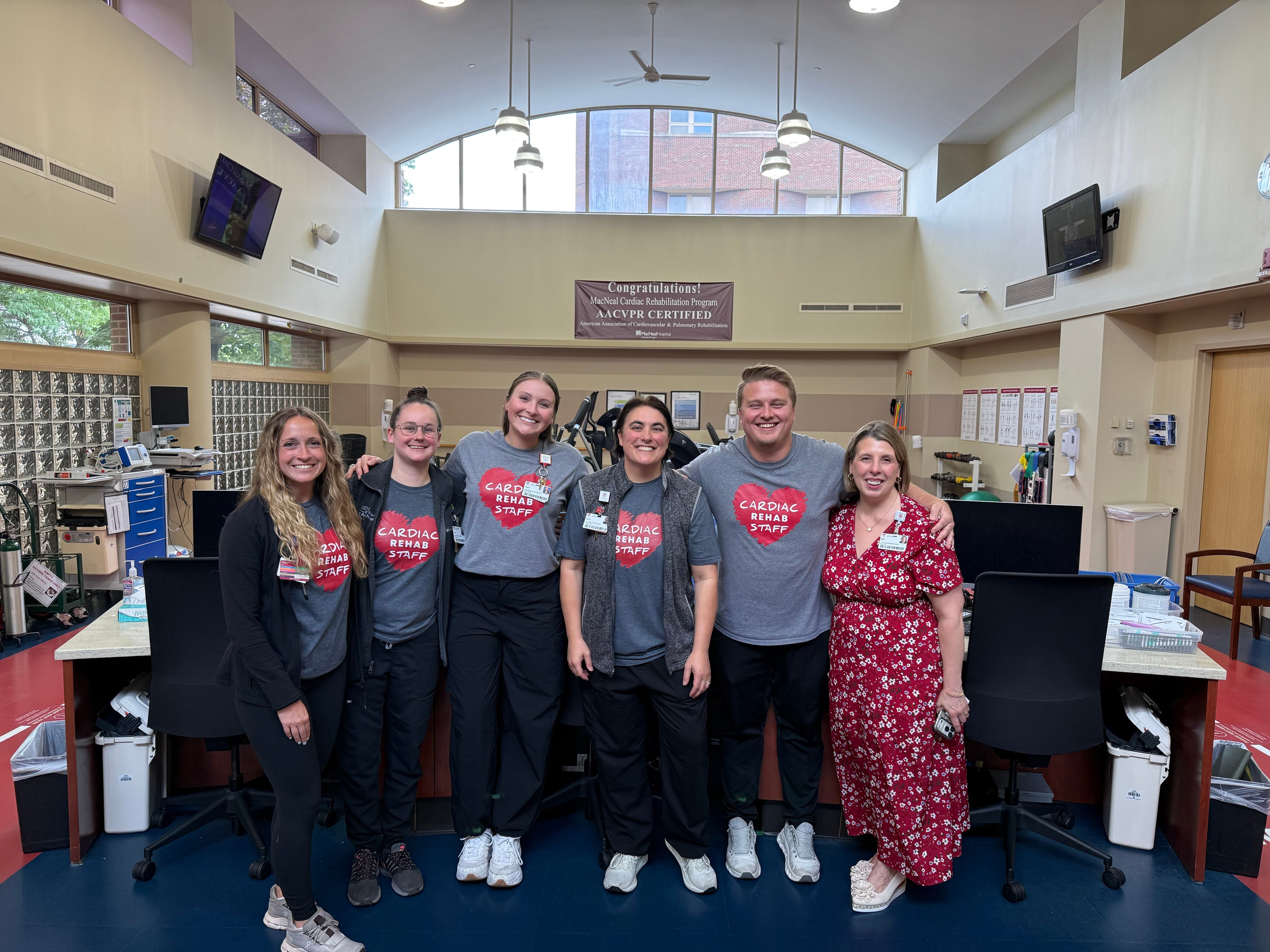 Ensemble photo of the cardiac rehab team