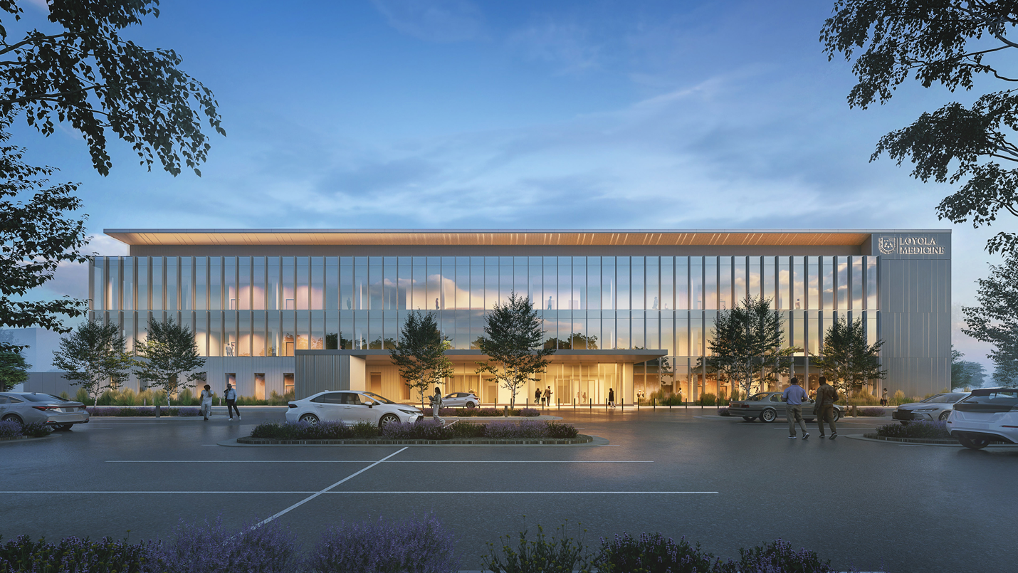 Render of the Warrenville ambulatory care building