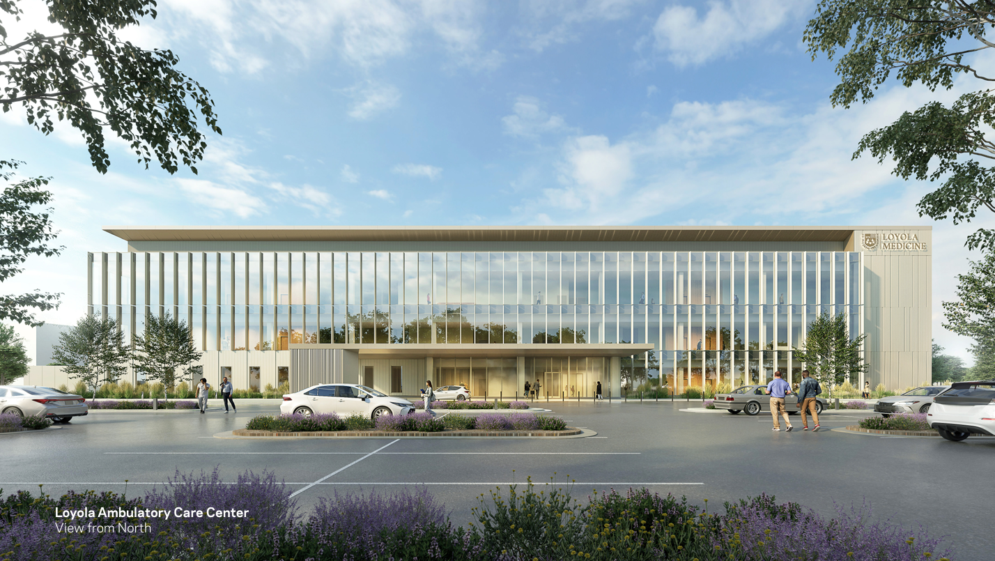Render showing the northern side of the building