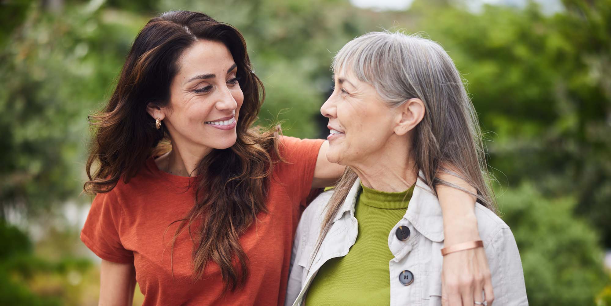 Two women talking