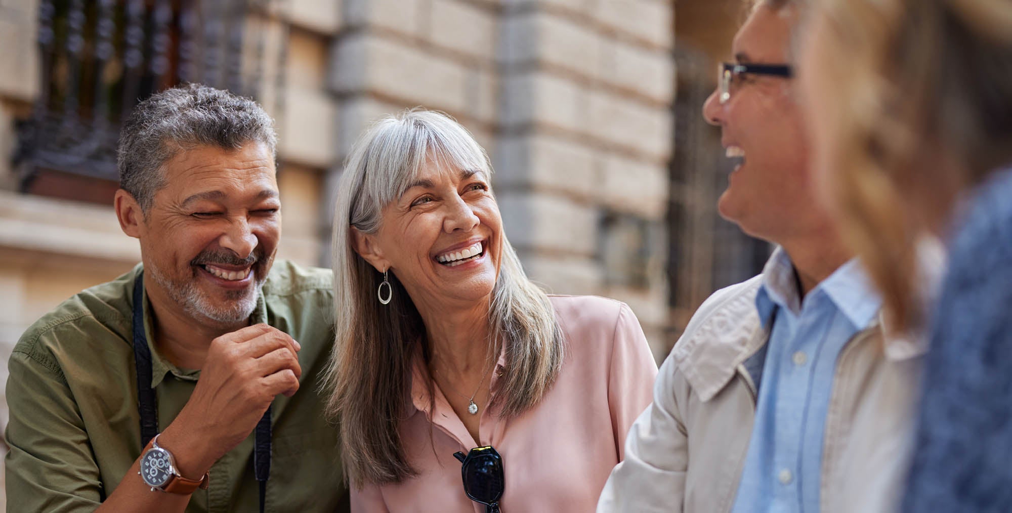 Friends having a conversation