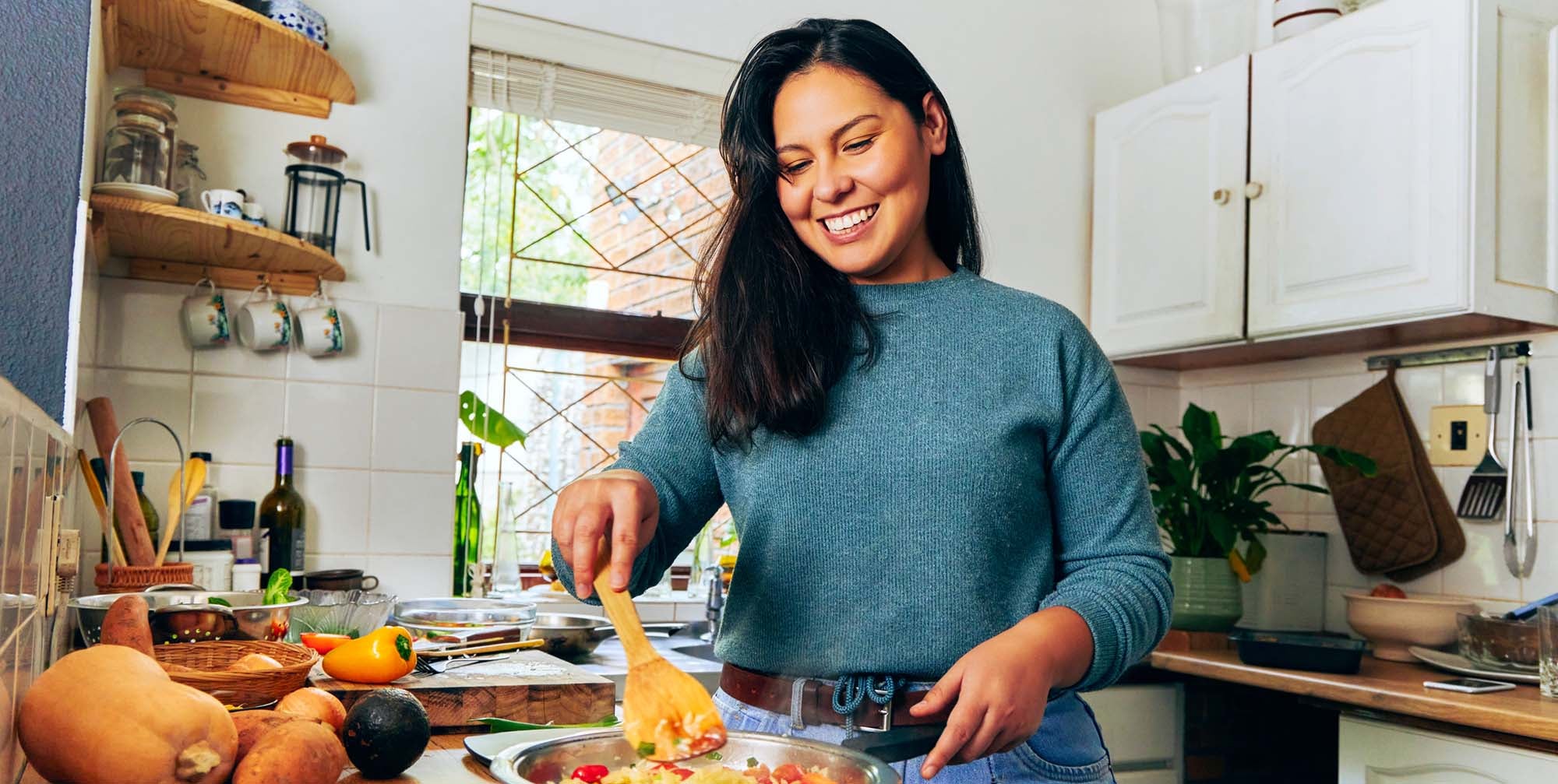 Woman making a healthy meal