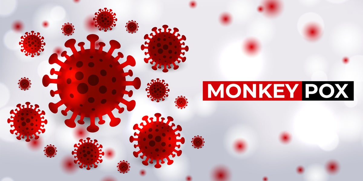 Close up of monkeypox virus