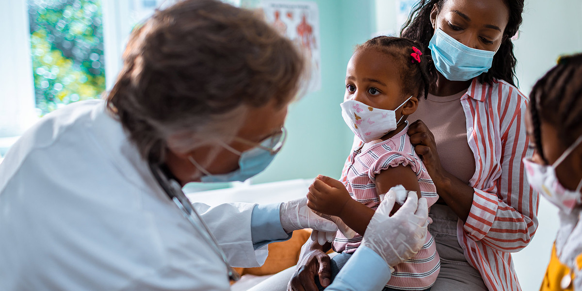 image of a child getting a vaccine