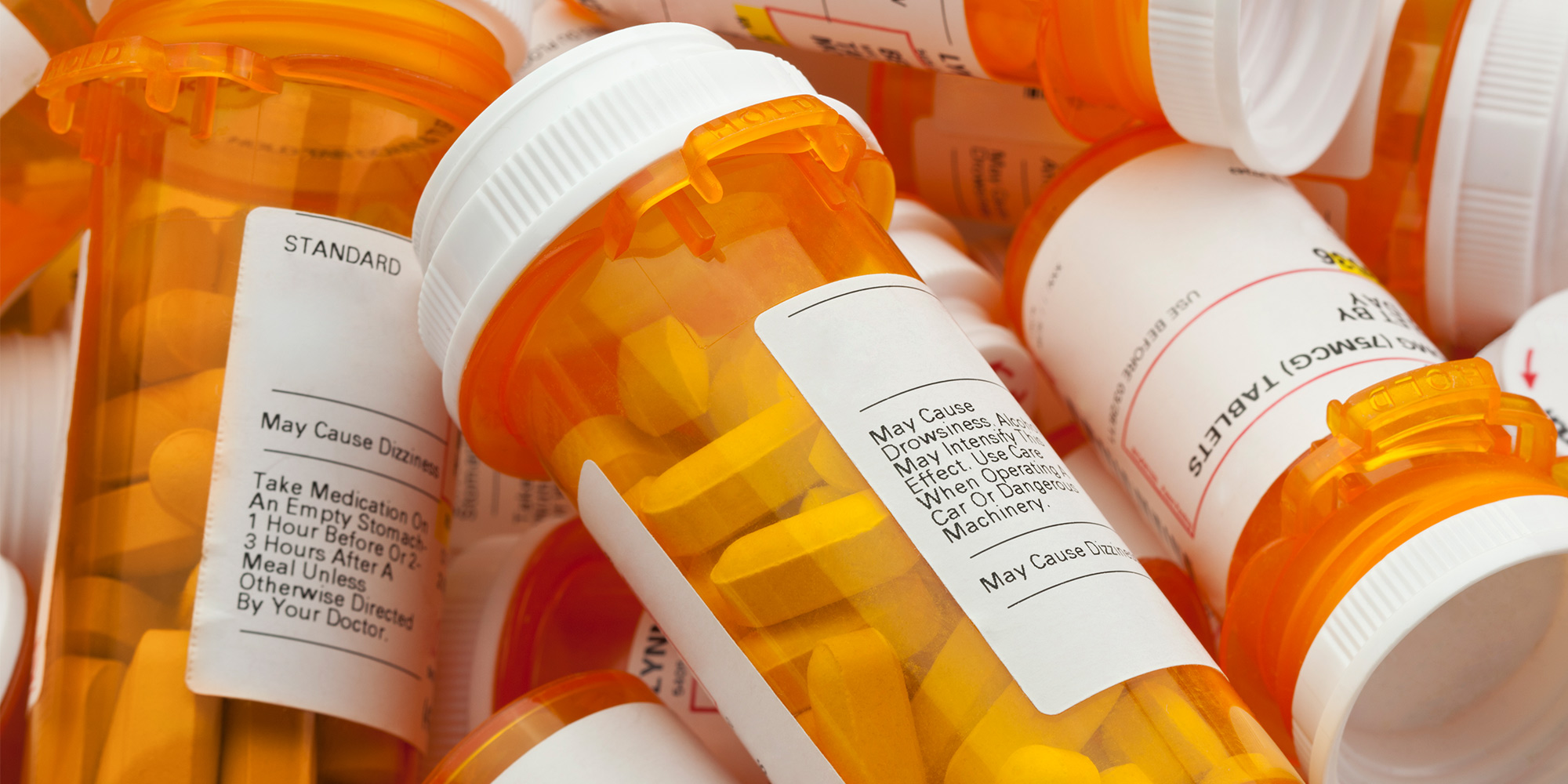 image of bottles of prescription drugs