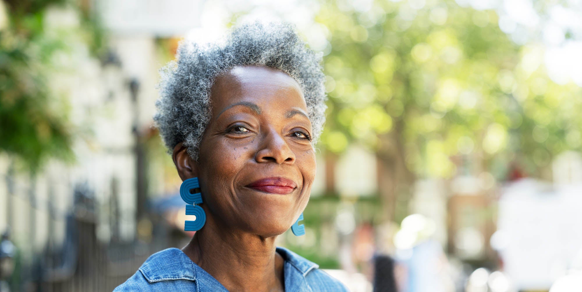 Woman enjoying being outside