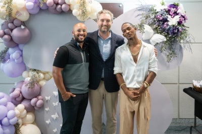 Damon and Syeed posing for a photo